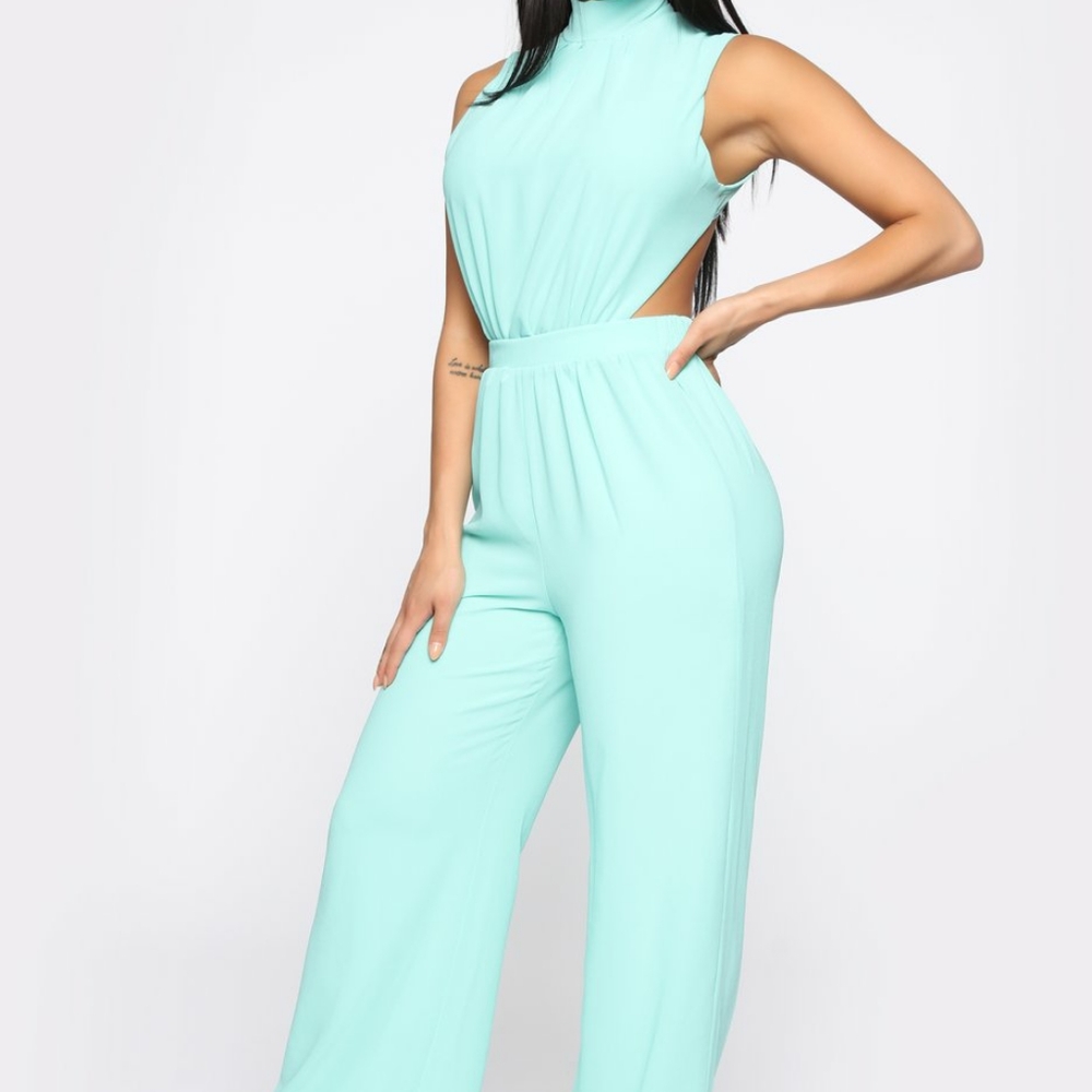 Jumpsuit, (Mint Green), Wide Leg, (Brand New with Tag)
